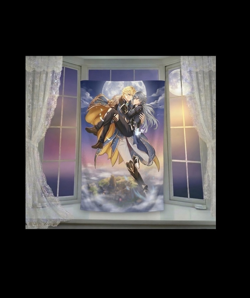 【原神タオル】ファルカxフリンズ姫抱っこルカキリ【3Dプリント】ファルカ　フリンズ