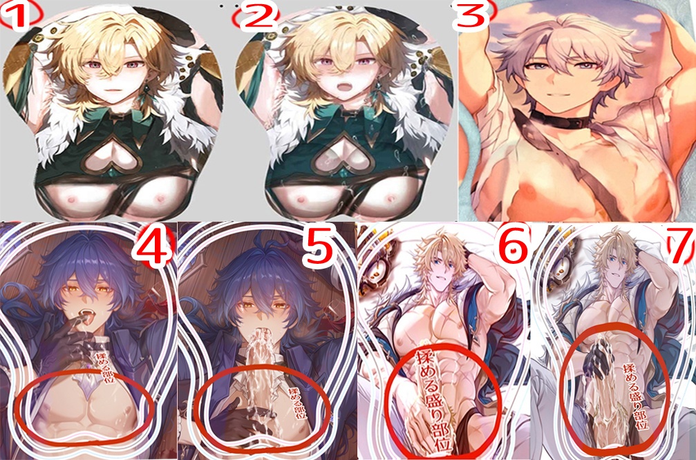 4月末迄【R18立体3D胸マウスパッド】ファルカ フリンズ ファイノン アベンチュリン おっぱいちんこ Hなぷにぷにパッド 崩壊スターレイル 原神マウス