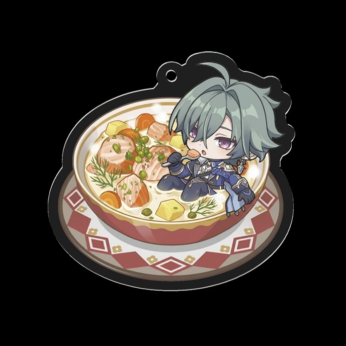 【原神】sdローエン料理アクリルキーホルダー⭐︎ミニキャラ