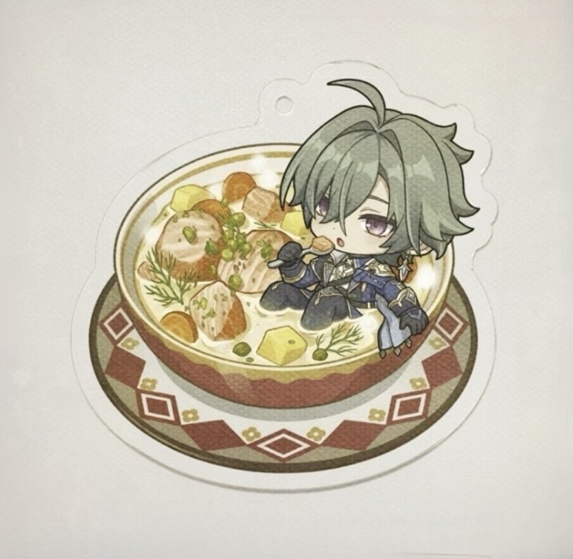 【原神】sdローエン料理アクリルキーホルダー⭐︎ミニキャラ