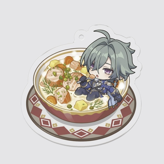 【原神】sdローエン料理アクリルキーホルダー⭐︎ミニキャラ
