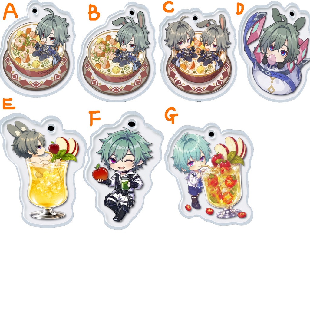 【原神】ローエン料理めじるし各種チャームアクキーにも⭐︎sdキャラ一覧