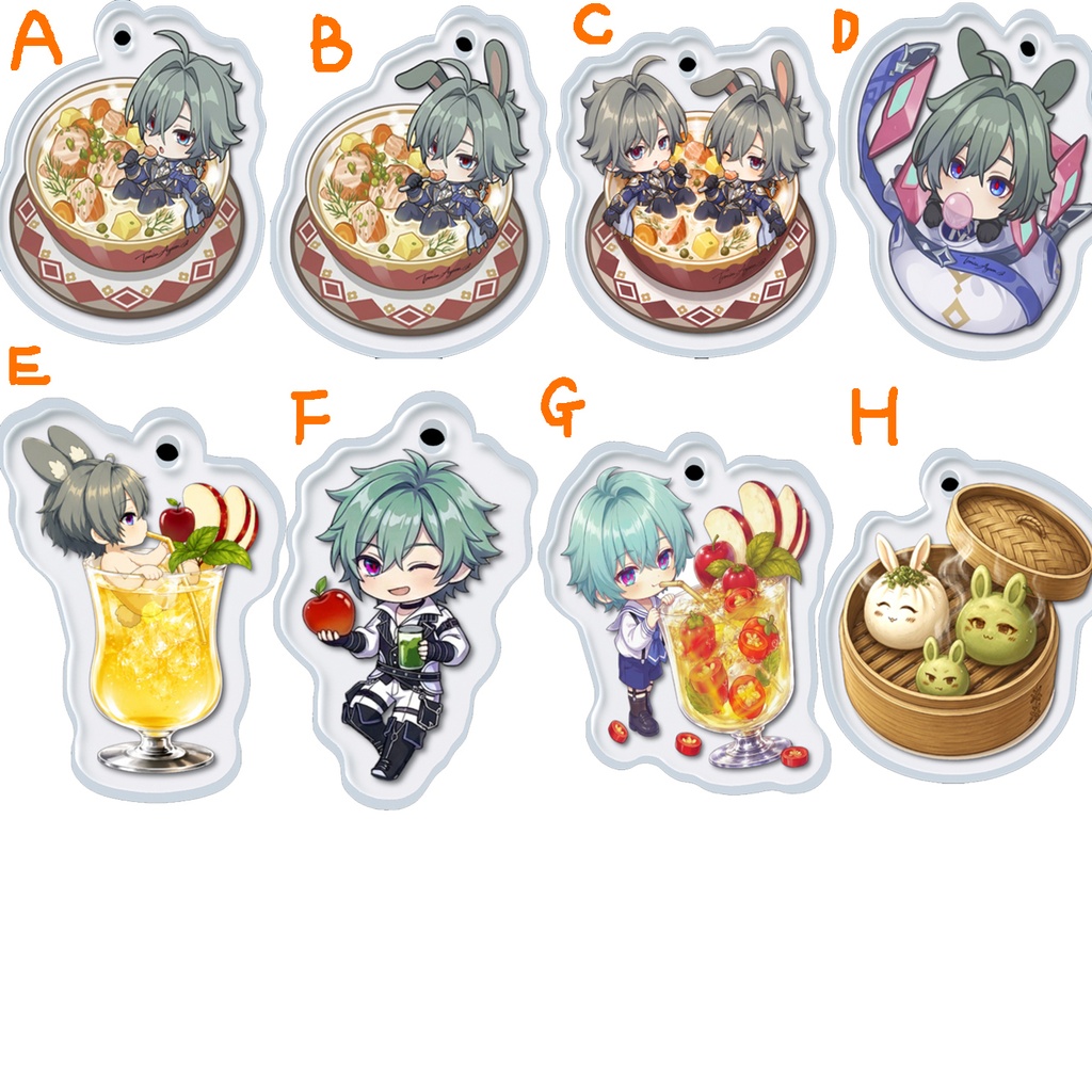 【原神】ローエン料理めじるし各種チャームアクキーにも⭐︎sdキャラ一覧