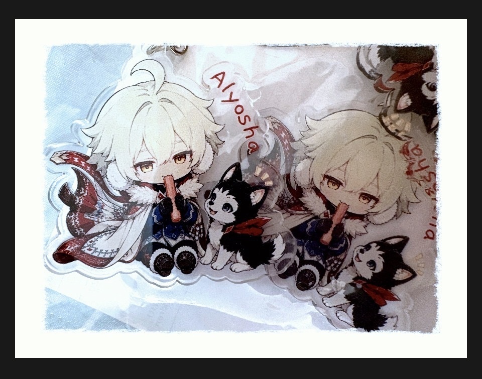 9月末まで【原神スネージナヤキャラ】アリョーシャ、バレリー、ミティヤ、お座りめじるしアクセサリーチャームアクキー【氷神】アナスターシャ、ノイ、