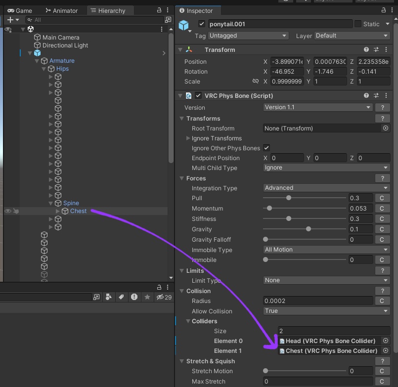 かんざしポニーテール