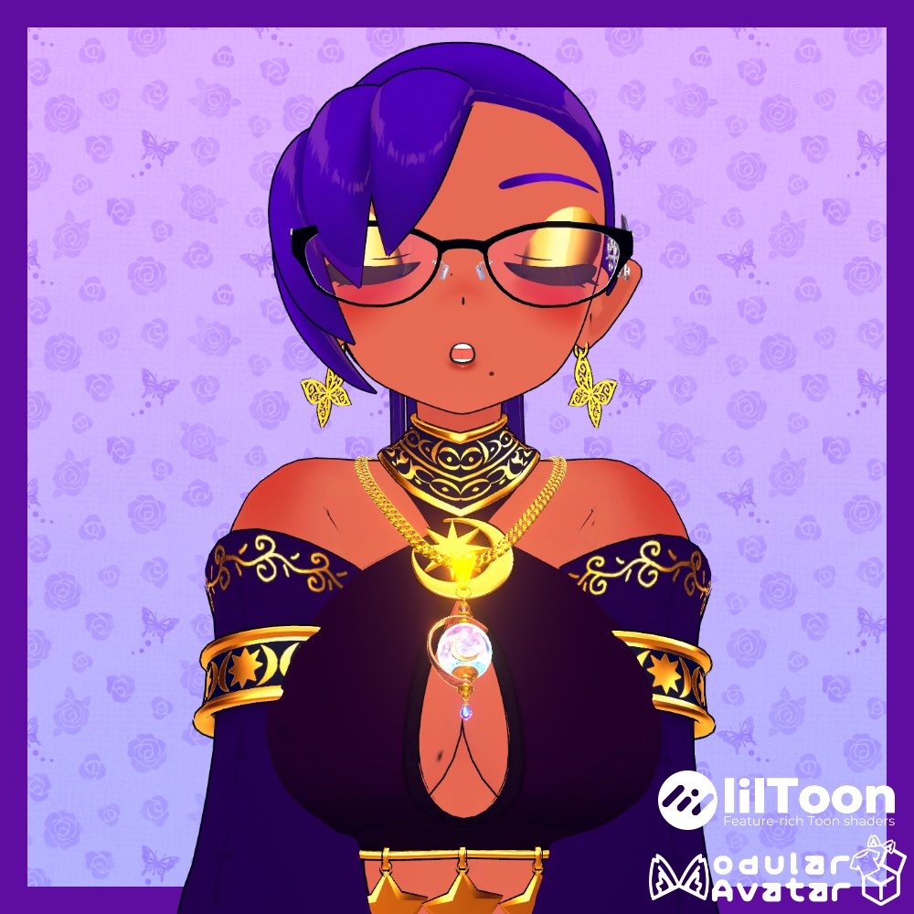 アラベスク蝶イヤリング