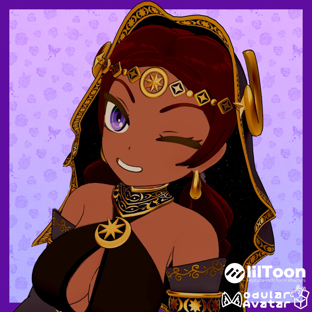 蝶かざりウェーブローツインテール