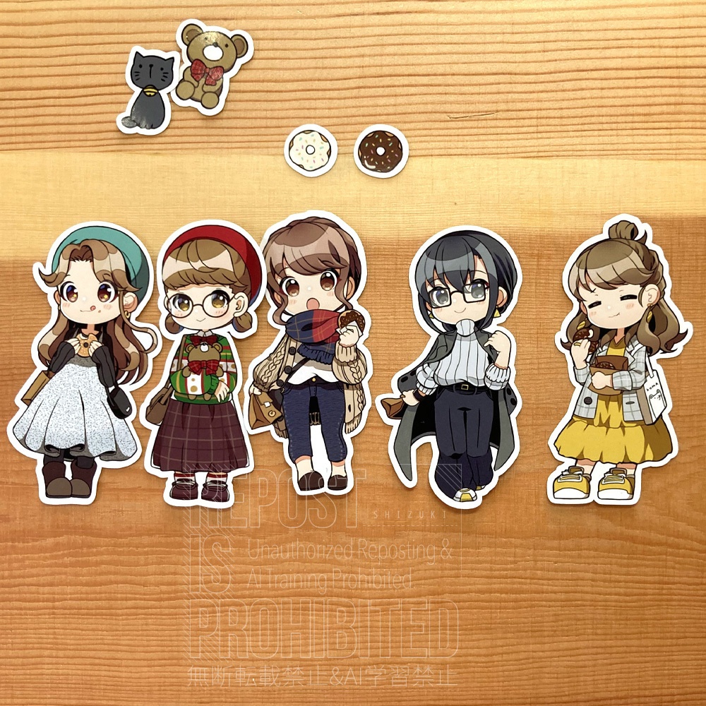 【リニューアル】食欲の秋を楽しむ | カラフルガールズシール autumn | 手帳・コラージュに