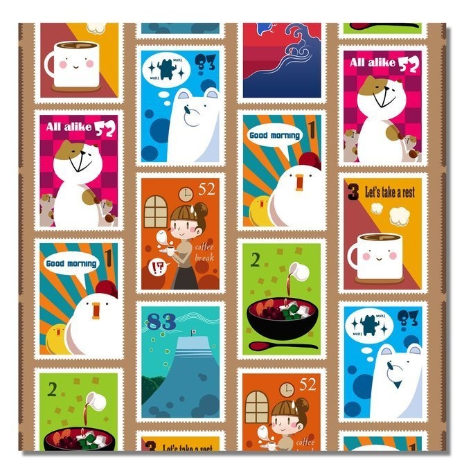 切手風　クリーナークロス（めがね拭き）