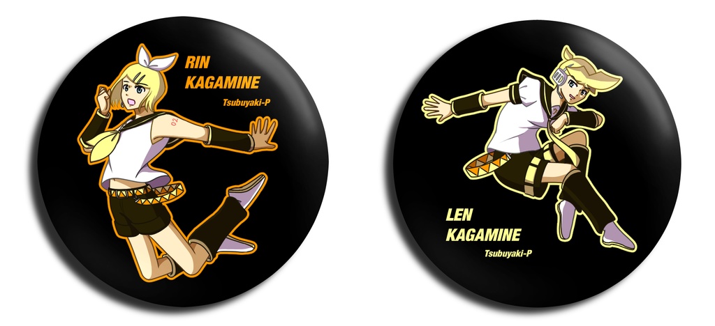 つぶやきP家のボカロたちの缶バッジ(全7種)