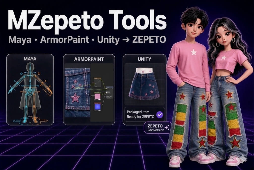 BZepeto & MZepeto - ZEPETO Item Creator Suite for Blender, Unity & ArmorPaint