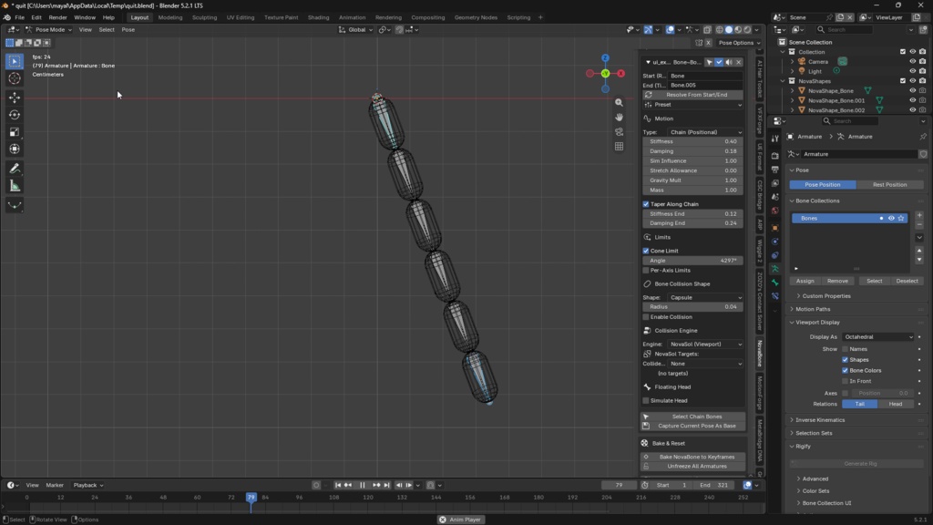 Blender addon NovaBone Dynamics