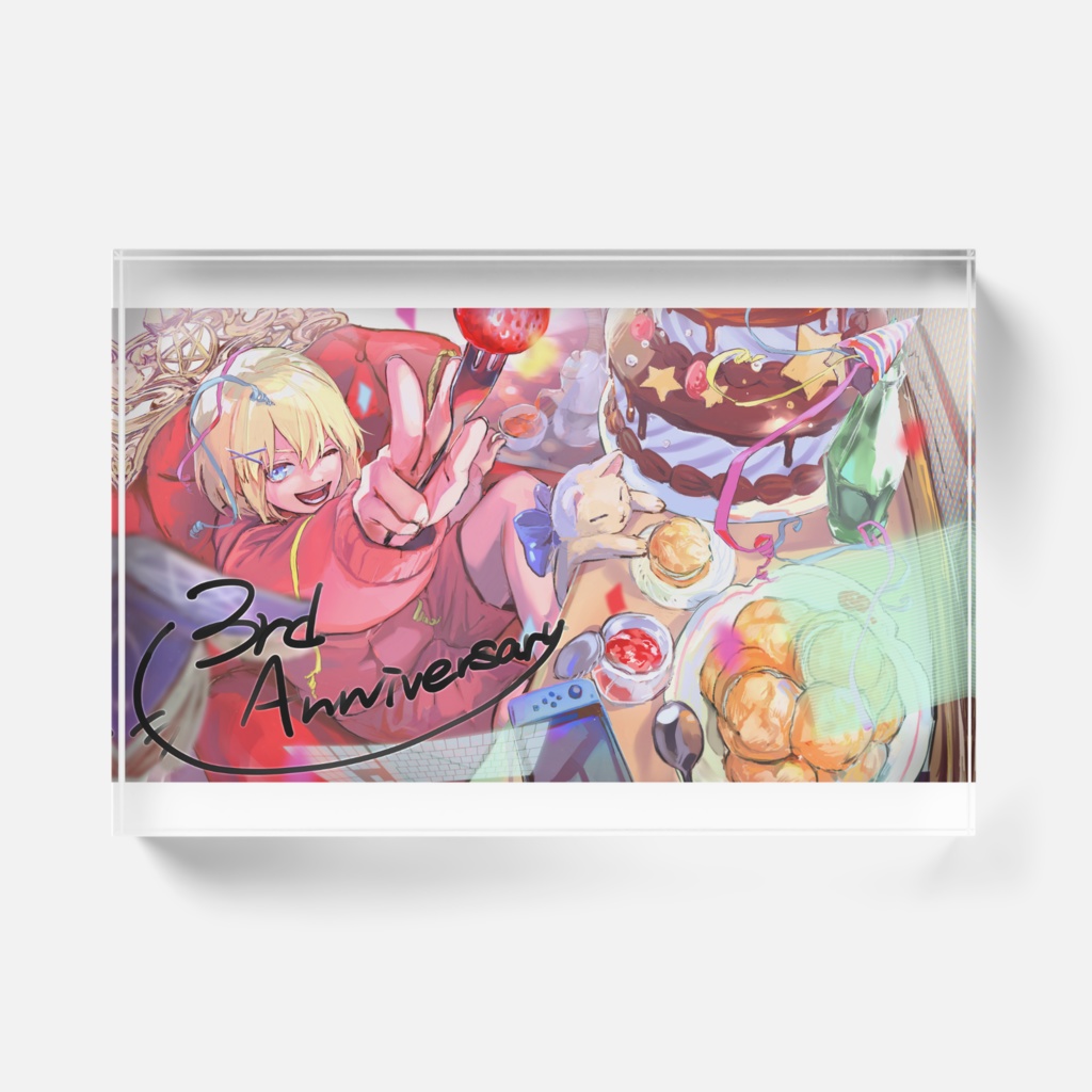 【3周年記念/アクリルブロック】Vtuber賢者レージ 3周年記念イラスト仕様