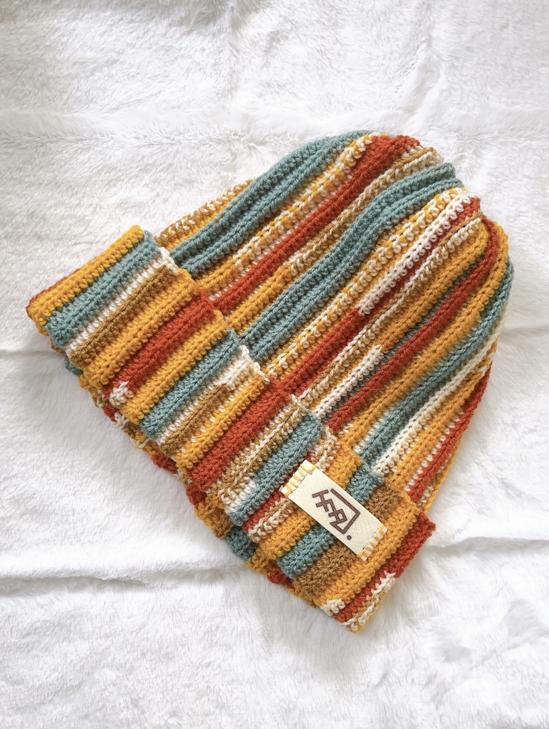 【イカタコドット】ニット帽・黄