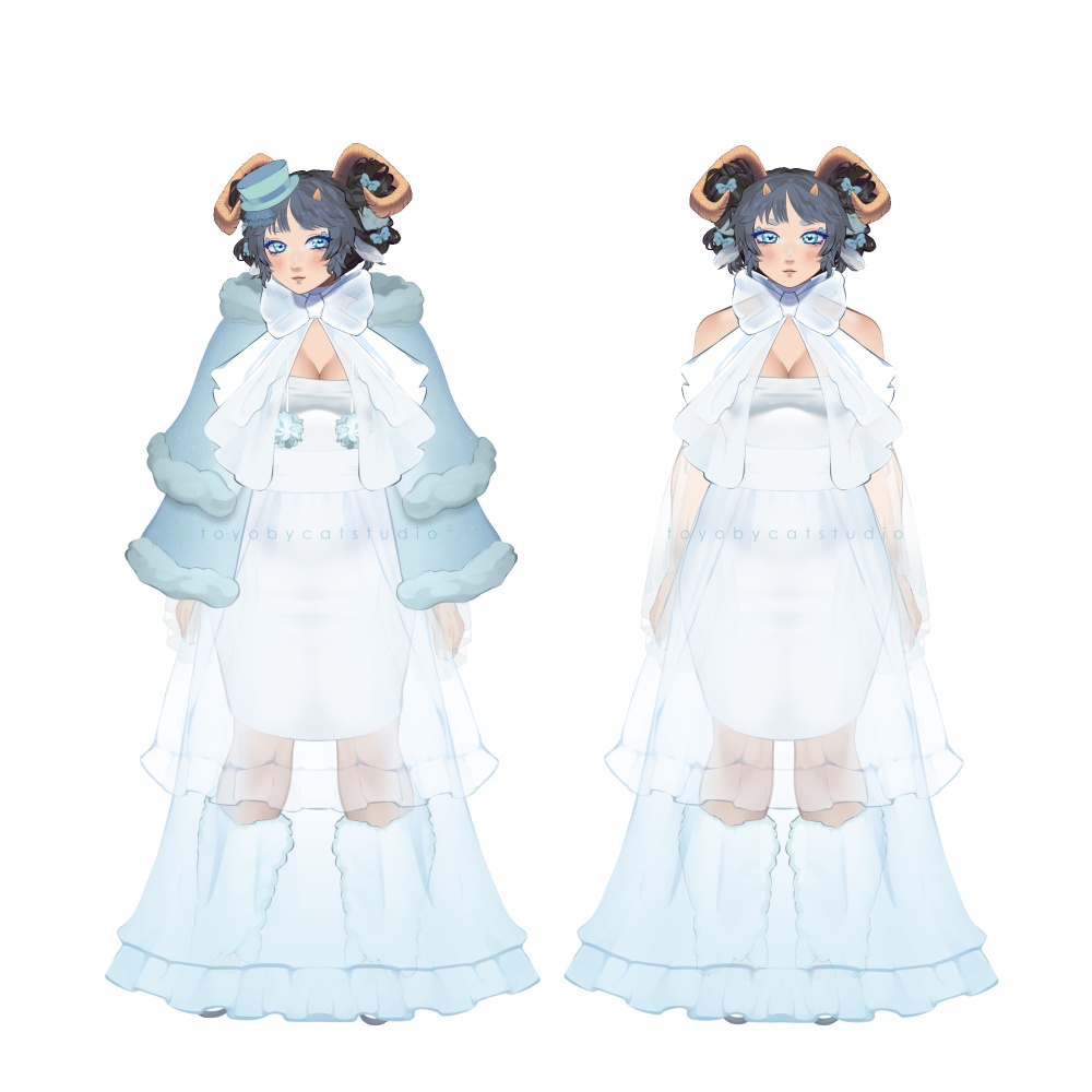 Premade Fullbody VTuber | Commercial use | Non-exclusive | Snowy Goat