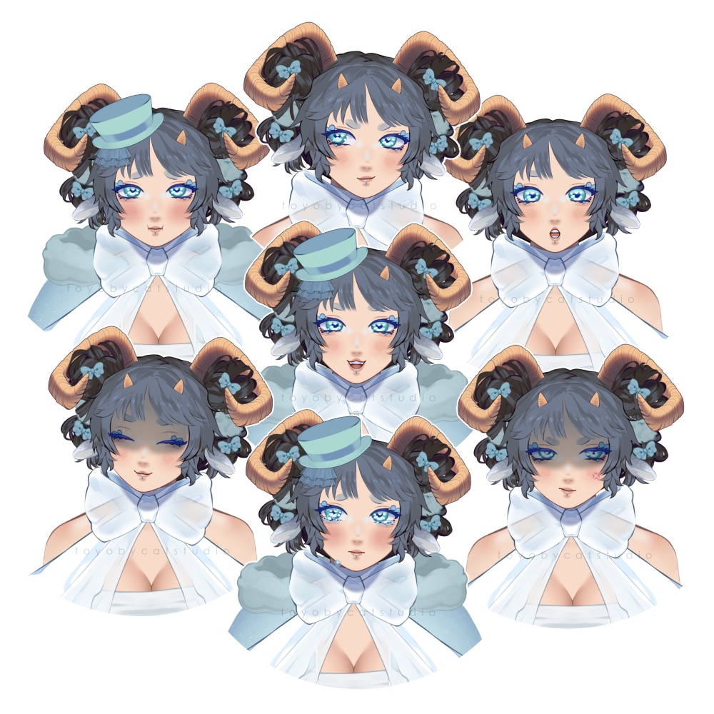 Premade Fullbody VTuber | Commercial use | Non-exclusive | Snowy Goat