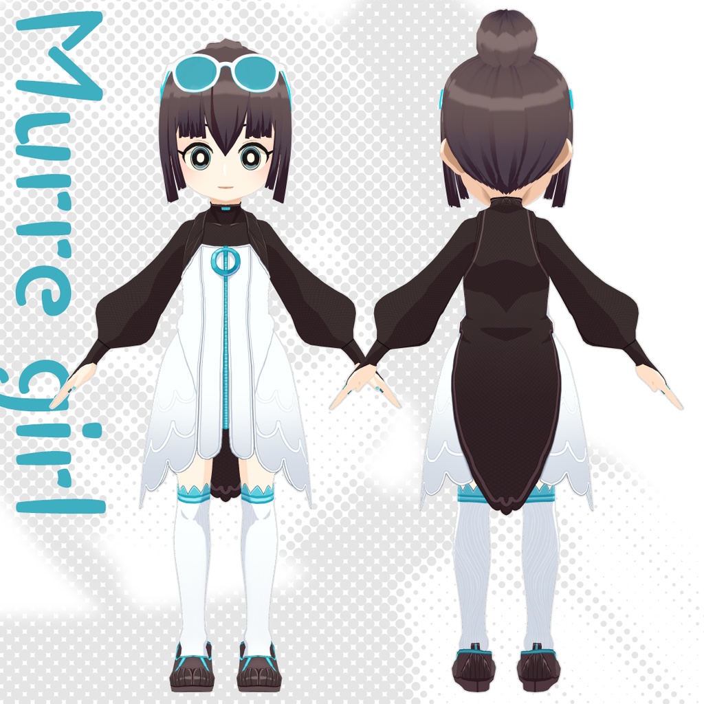 【アニメ風3Dモデル/VRM】鳥の擬人化ウミガラス