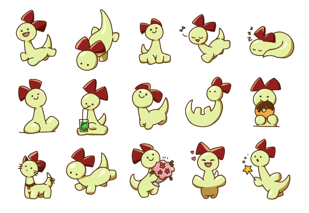 けだるげちゃんフレークシールセット