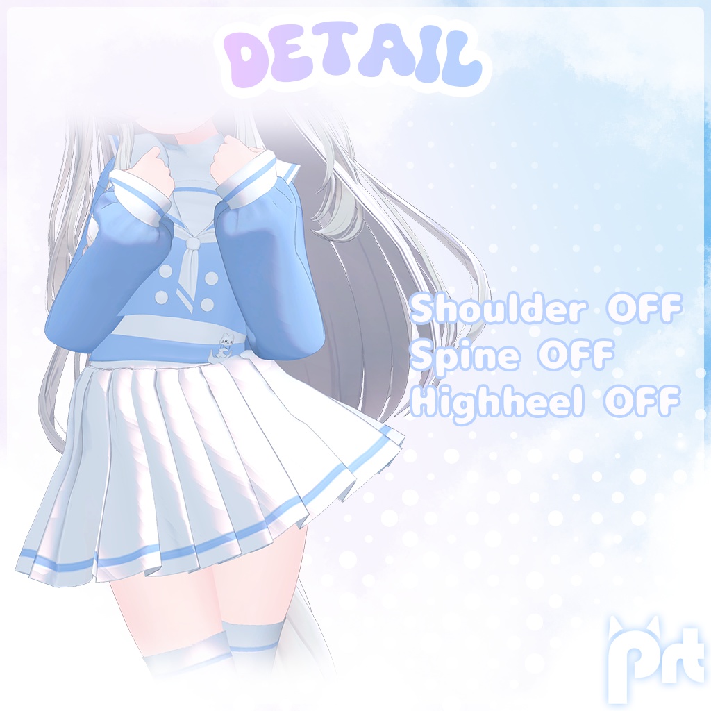 【3D衣装モデル】Sailor#b0d4ff