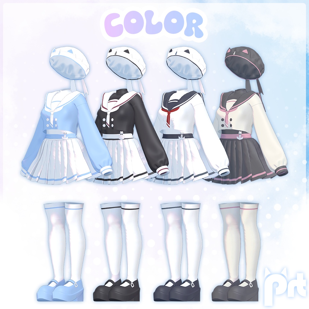 【3D衣装モデル】Sailor#b0d4ff