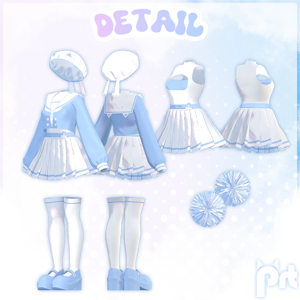 【3D衣装モデル】Sailor#b0d4ff