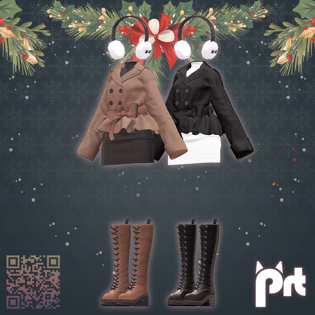 【3D衣装モデル】Winter Coat#261A19