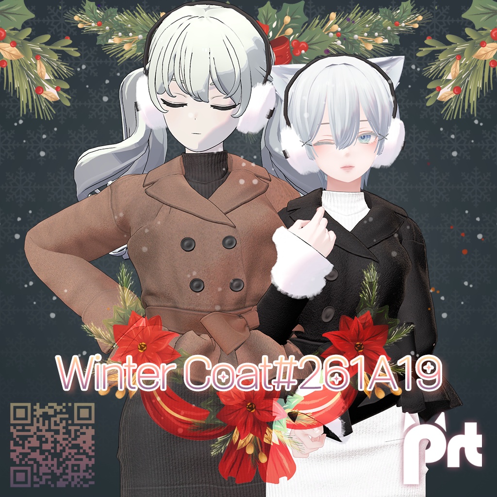 【3D衣装モデル】Winter Coat#261A19