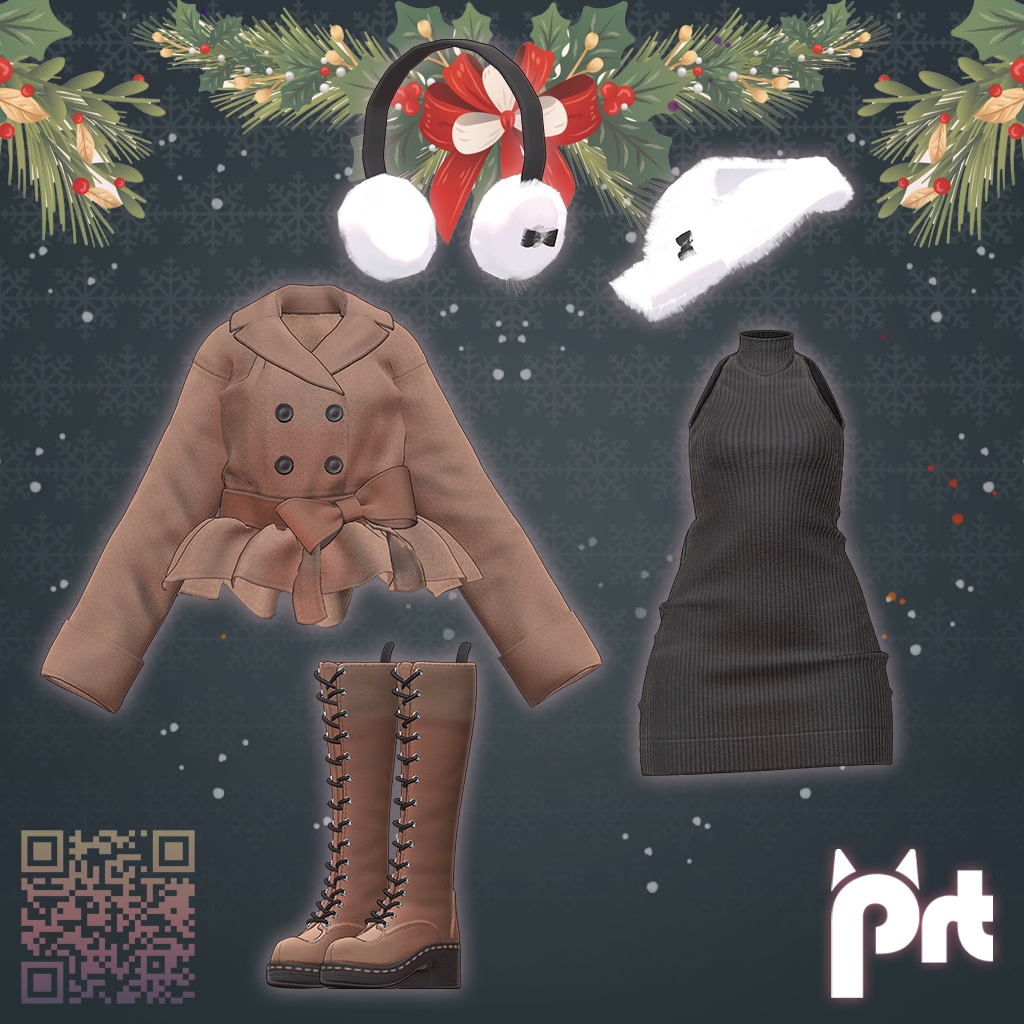 【3D衣装モデル】Winter Coat#261A19