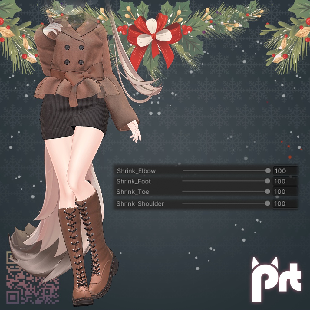 【3D衣装モデル】Winter Coat#261A19