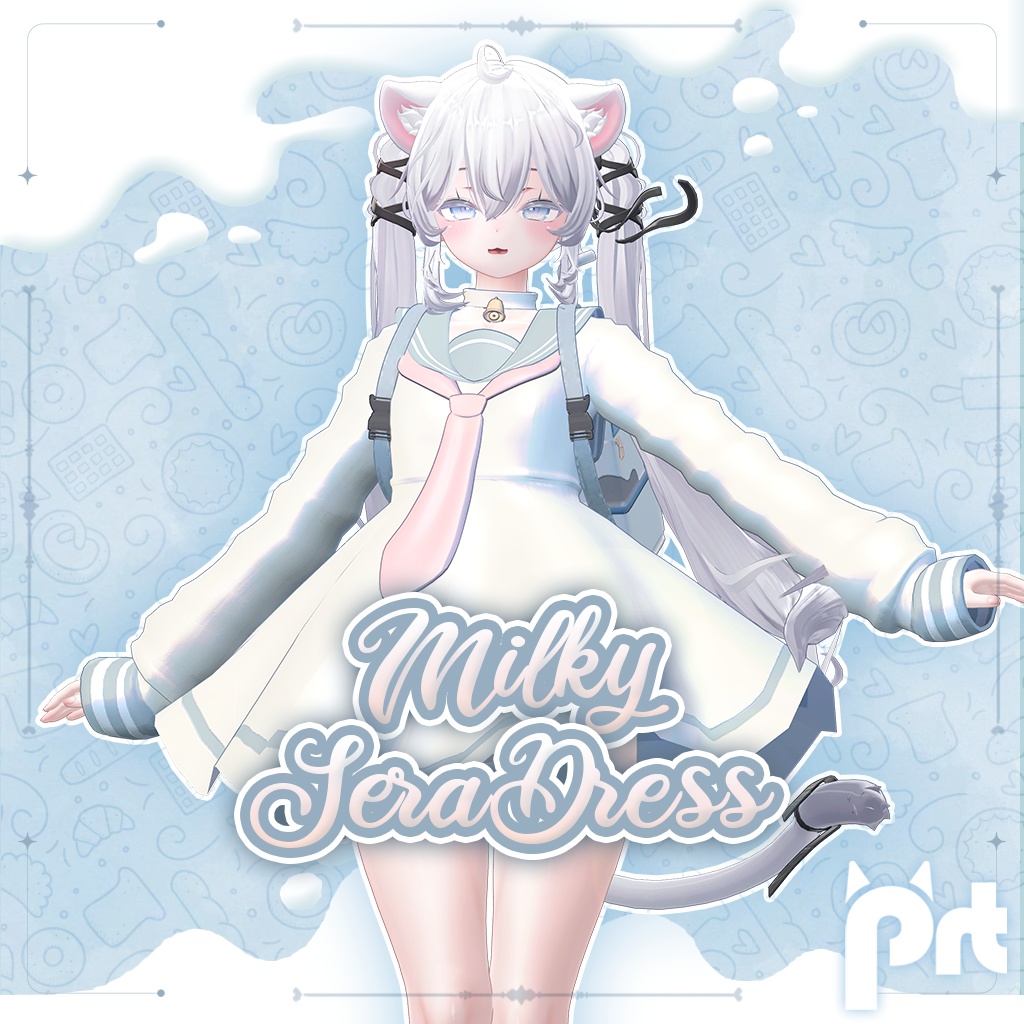 【3D衣装モデル】MilkySeraDress