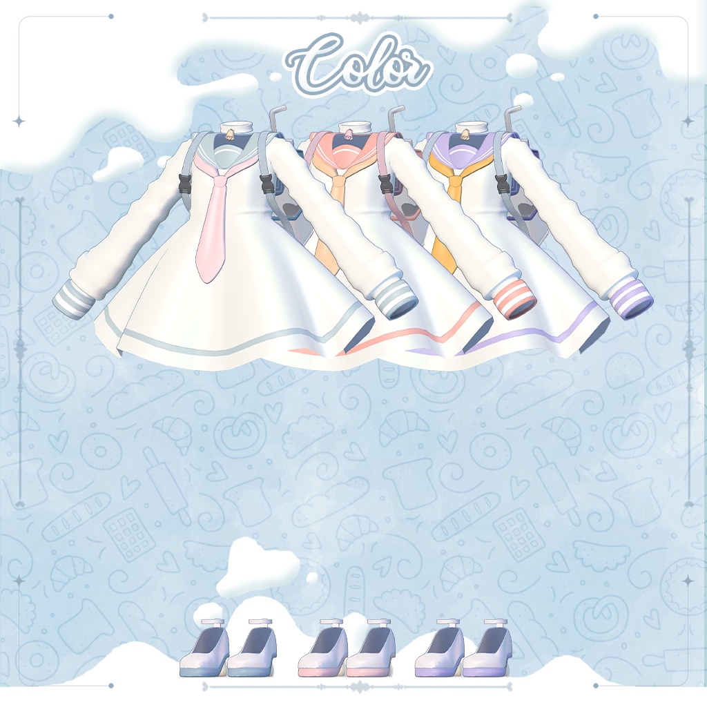 【3D衣装モデル】MilkySeraDress