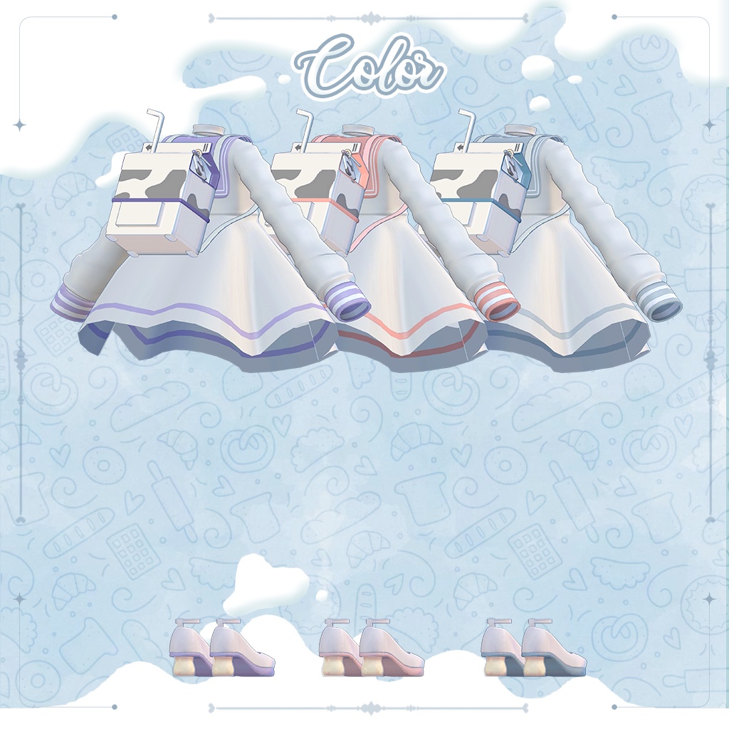 【3D衣装モデル】MilkySeraDress