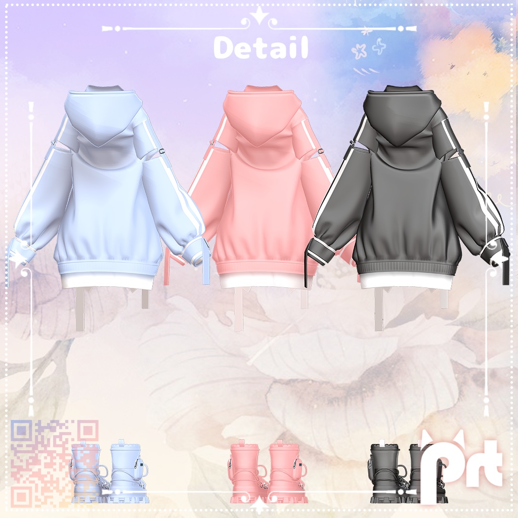【3D衣装モデル】Simple Hoodie For Sio
