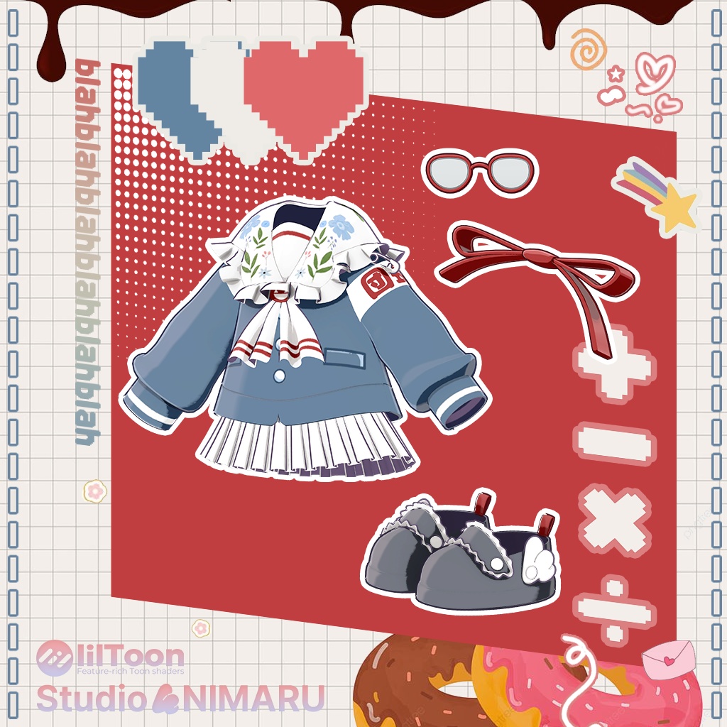 【3D衣装モデル/まめふれんず】Flip Flap