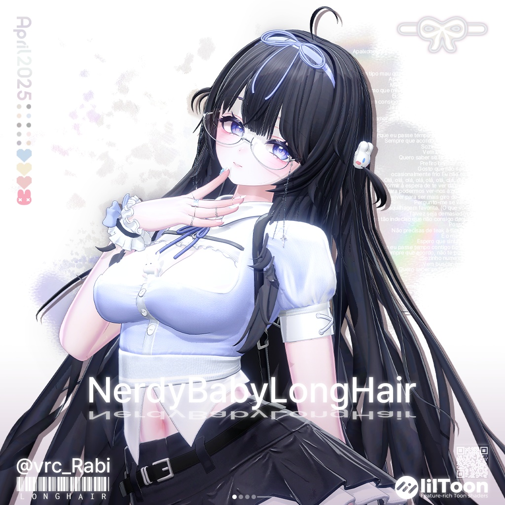 【13アバター対応】 Nerdy Baby Long Hair
