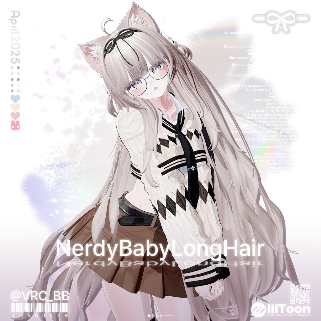 【13アバター対応】 Nerdy Baby Long Hair