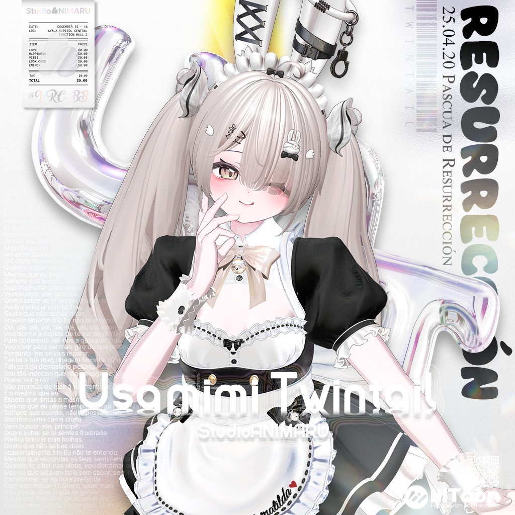 【14アバター対応】 Usamimi TwinTail