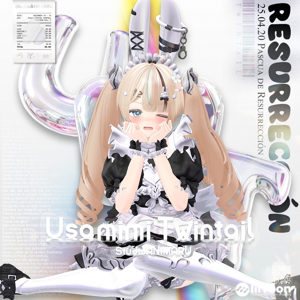 【14アバター対応】 Usamimi TwinTail