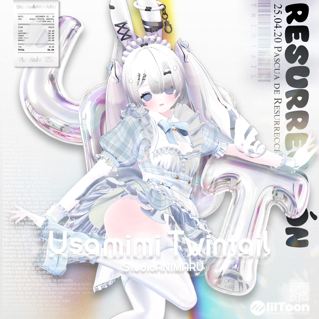 【14アバター対応】 Usamimi TwinTail