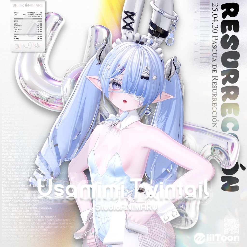 【14アバター対応】 Usamimi TwinTail