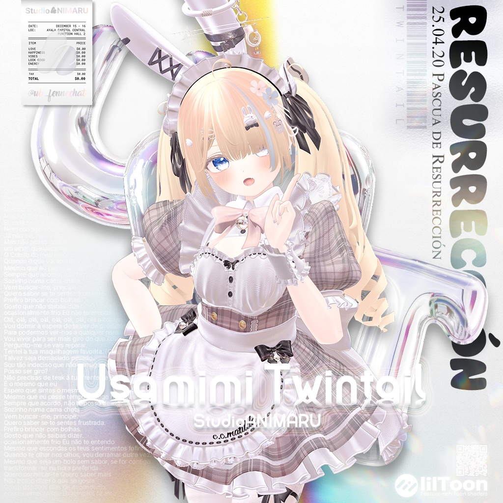 【14アバター対応】 Usamimi TwinTail