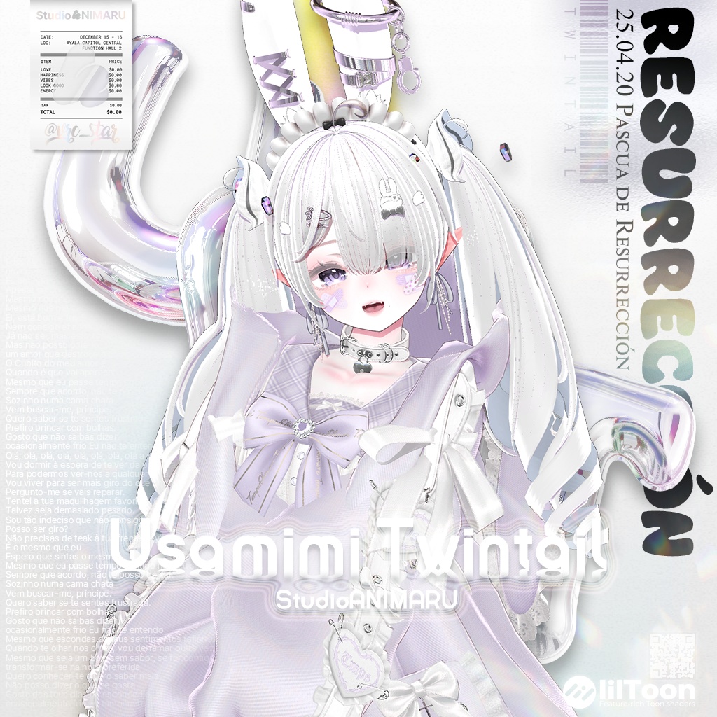 【14アバター対応】 Usamimi TwinTail