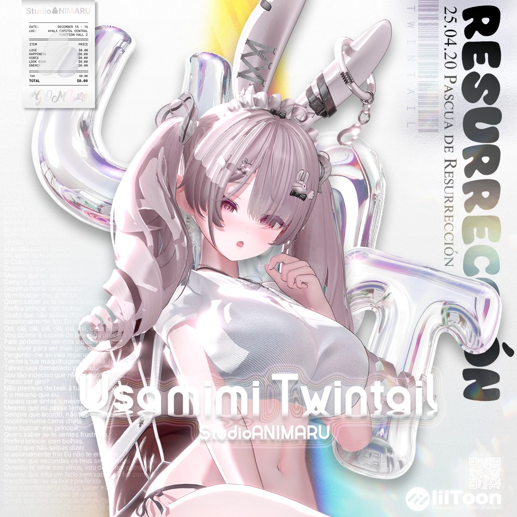 【14アバター対応】 Usamimi TwinTail