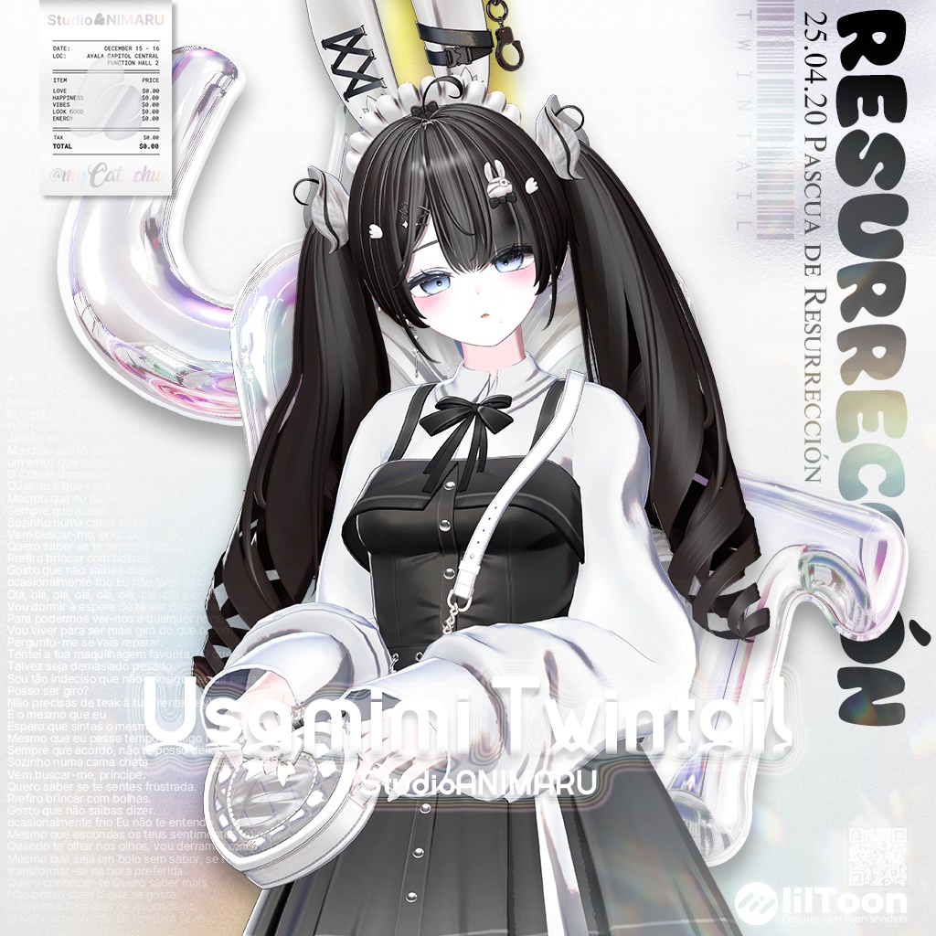 【14アバター対応】 Usamimi TwinTail