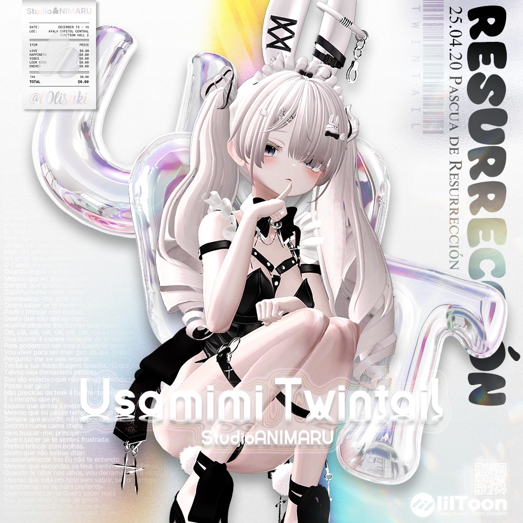 【14アバター対応】 Usamimi TwinTail