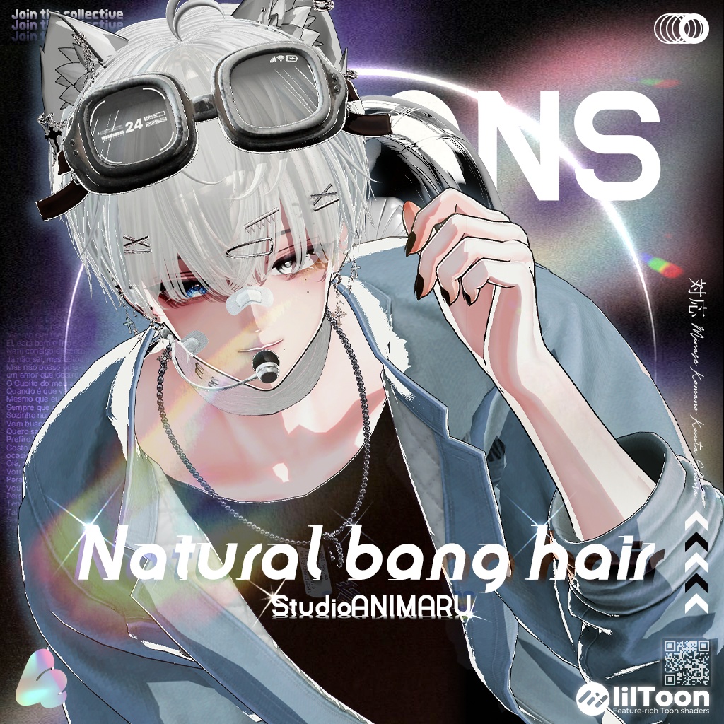 【4アバター対応】Natural bang hair