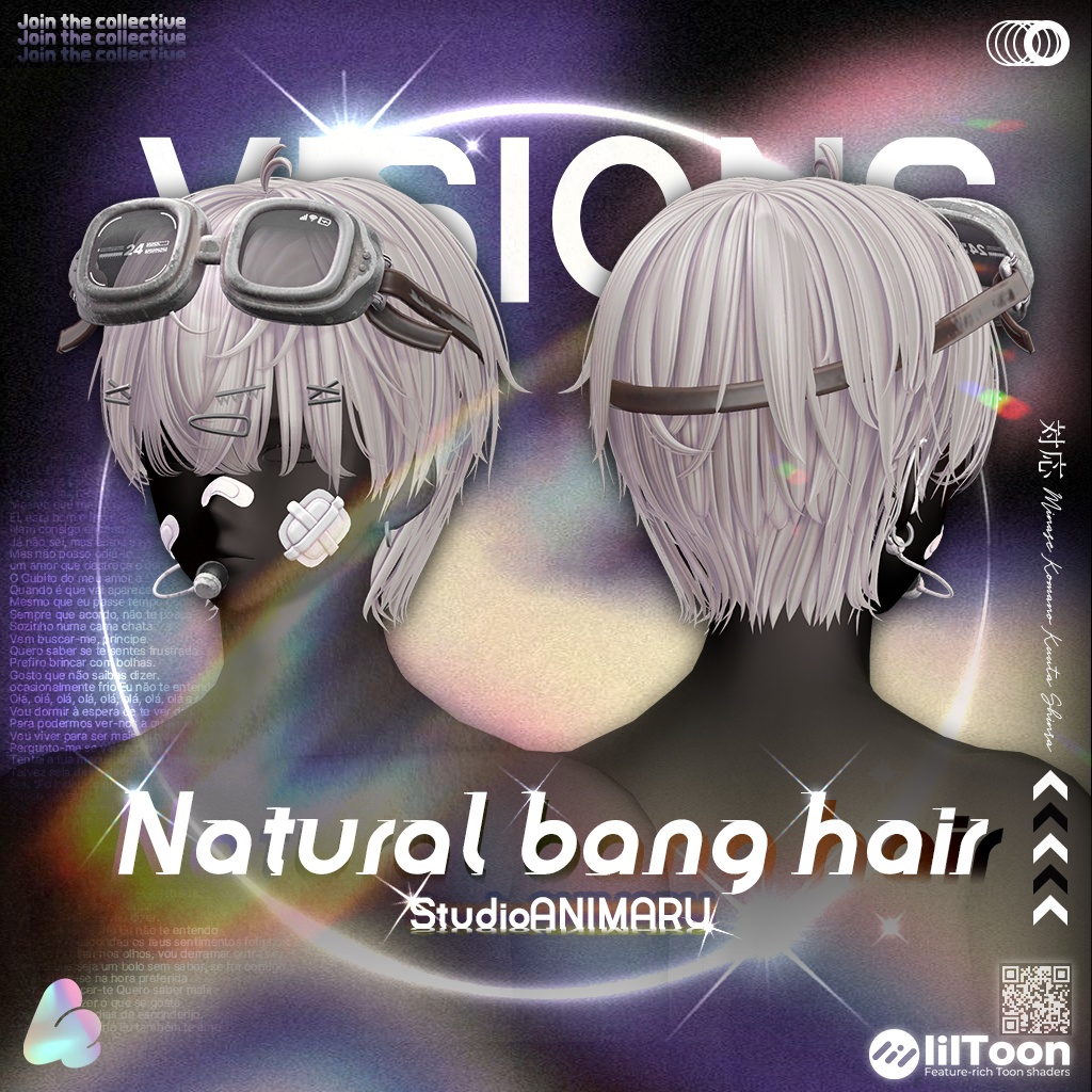 【4アバター対応】Natural bang hair