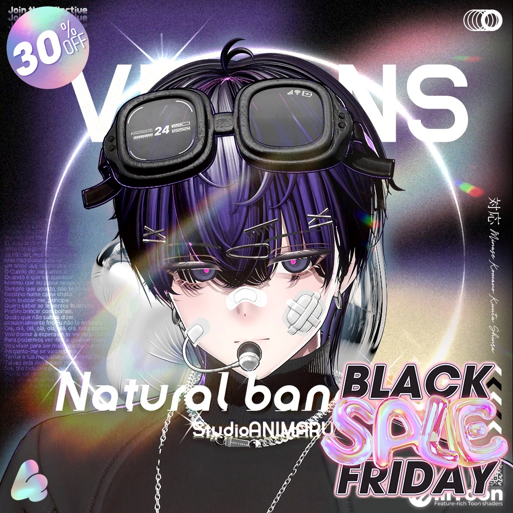 【4アバター対応】Natural bang hair