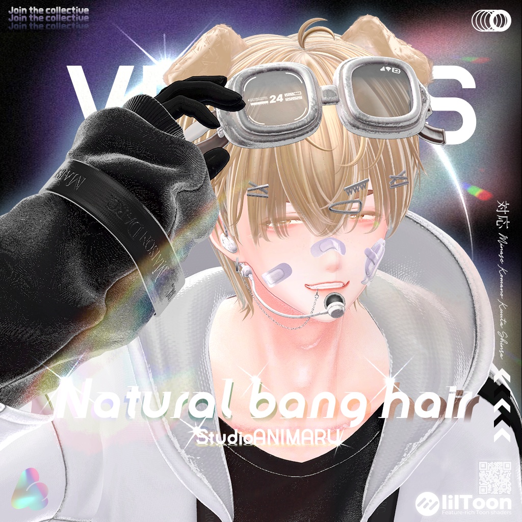 【4アバター対応】Natural bang hair