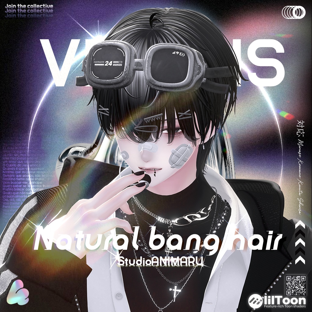 【4アバター対応】Natural bang hair